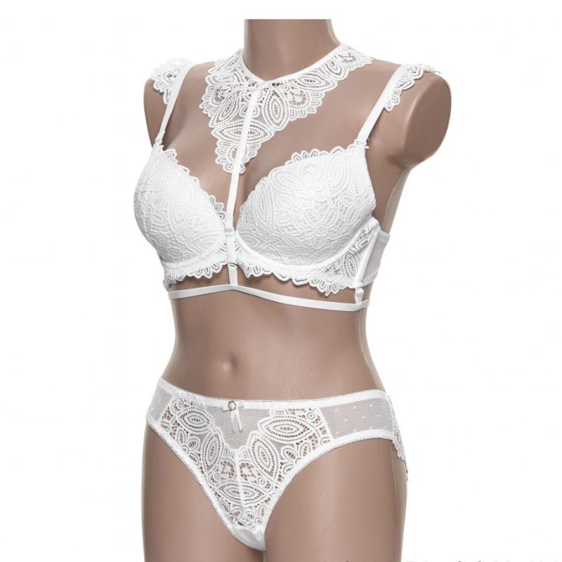 Комплект з чокером та партупеєм білий